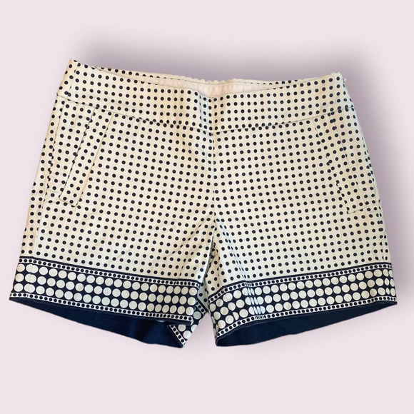 J. Crew Pants - J. Crew Navy/ White Polka Dot Chino Shorts
